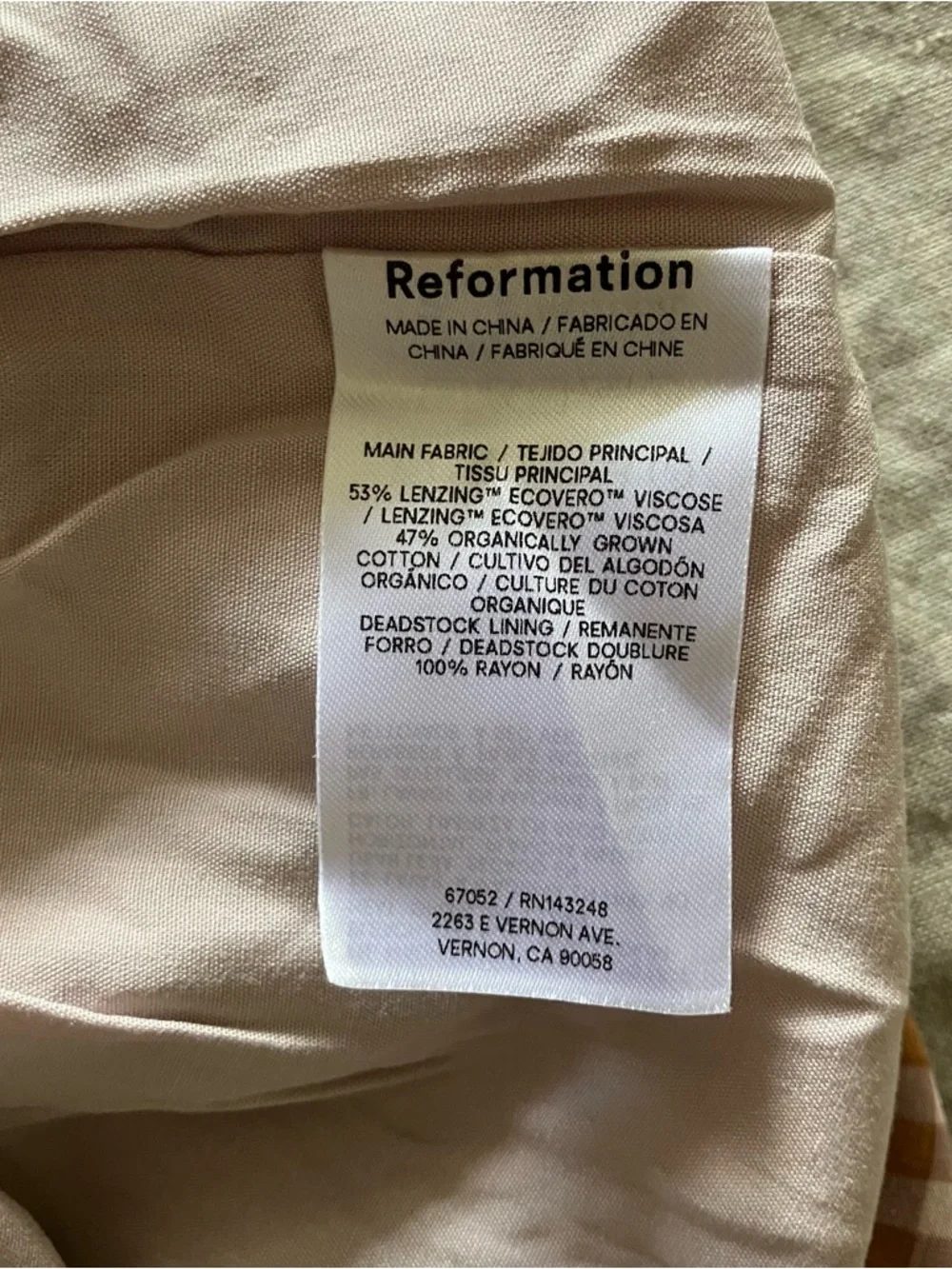 Reformation Rhett Midi Dress in Audrie Check - Size 4 - Picture 12 of 13